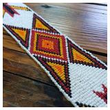 Unfinished seed bead work from a loom  unknown artist  20.5 inches of beadwork by 2 inches -