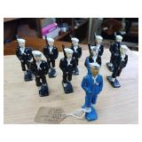 Vintage circa 1940s Sailor Cast Figures (set of 10)  made of heavy lead