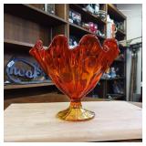 Soda Lime Vintage Flower Petal Pattern dish