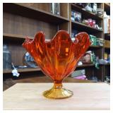 Soda Lime Vintage Flower Petal Pattern dish