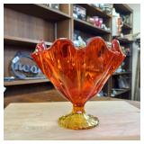 Soda Lime Vintage Flower Petal Pattern dish