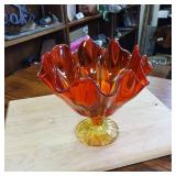 Soda Lime Vintage Flower Petal Pattern dish