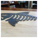 Fish Metal Cut Out Art Wall Hanger  thick gauge metal  13 inches long