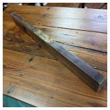 Vintage CSCO Meadow Connecticut USA wooden level with brass and glass