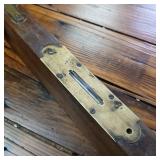 Vintage CSCO Meadow Connecticut USA wooden level with brass and glass