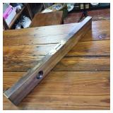 Vintage CSCO Meadow Connecticut USA wooden level with brass and glass