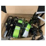 Chain Slings with Neon Tie-Down Straps - Heavy-Duty Rigging Kit