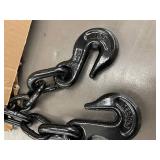 Chain Slings with Neon Tie-Down Straps - Heavy-Duty Rigging Kit