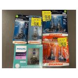 Sylvania SilverStar Ultra 9005/9006 Headlight Bulbs & Philips 9006 X-tremeVision - 5-Pack Lot