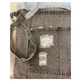 Set of 2 Denim Server Aprons with Distressed Pockets