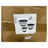 Kitchen HQ Set of 3 Stainless Steel Suction Mixing Bowls