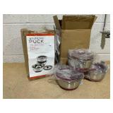 LOT OF 2 Wolfgang Puck 6-piece Stainless Steel Mini Mixing Bowl Set