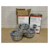 LOT OF 2 Wolfgang Puck 6-piece Stainless Steel Mini Mixing Bowl Set