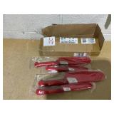 LOT OF 2 Kuhn Rikon Secure Grip Bread Knife And Spreader Set, Colors May Vary