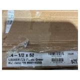 Builders Edge 14.5 in. x 52 in. Louvered Vinyl Exterior Shutters Pair in Forest Green