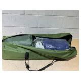 Outsunny All-in-One Folding Camping Cots for Adults, Elevated Tent with Sleeping Bag, Thick Air Mattress Pad, Portable Single Sleeping Cot Camping Bed