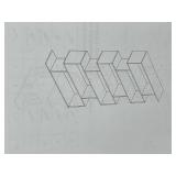 SILKYDRY 6 Tier Geometric Bookcase, S Shaped Bookshelf, Book Shelf Room Divider, Wood Freestanding Display Shelves, 75 Inch Staggered Bookshelf for Bedroom