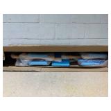 Costway Fortified Outdoor Kids Seesaw Swivel Barred Teeter for 3 to 8 Years Old, Blue