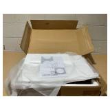 Dark Grey Oak 2-Drawer Nightstand Bedside Table Compact Sofa End Table