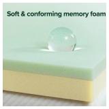Zinus 3" Memory Foam Mattress Topper - Green Tea, Twin
