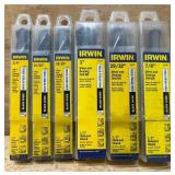 Irwin Silver and Deming Drill Bit lot of 6