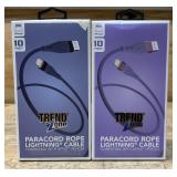 TrendZone Paracord Rope Lighting Cable lot of 2