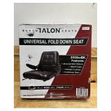 Black Talon Universal Folding Bucket Seat with Armrests - Black, Model# 355000BK