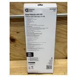 6 ft. 12-Outlet Surge Protector with Coax and USB RJ45, Black