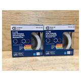 4 in. Adjustable CCT Integrated LED Recessed Light Trim Can Light with 4 Trim Color Trim Options 1000 Lumens Dimmable (lot of 2)