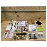 Box of assorted arts and crafts