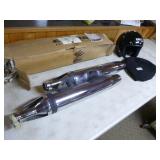 Motorcycle Exhaust Pipes and Helmet