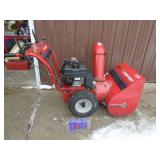 Troybilt 8 hp 24 snow thrower. Older unit. Tested & works. As shown.
