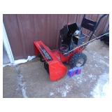 Murry 5/24 snow blower with electric start. Used condition. Tested & works. As shown.