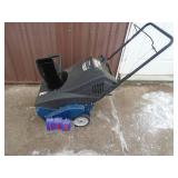 Yard Machine 21 snow thrower. Fires on ether but needs carb work. As shown.