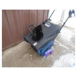 Yard Machine 21 snow thrower. Fires on ether but needs carb work. As shown.