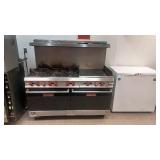 VULCAN GAS RANGE WITH GRIDDLE AND 2 OVENS