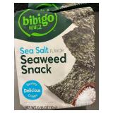 Trol - Bibigo Seaweed Snack Sea Salt Flavor - 0.35 oz (10 g) Each - 6-Pack Box
