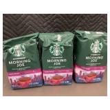 RI 3 - Starbucks Morning Joe Dark Roast Ground Arabica Coffee 12 oz - 3-Pack