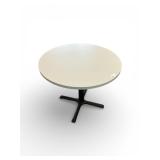 36x29 Grey Table w/ Black Pedestal