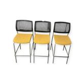 3 Keihauer Pub Stools- Yellow