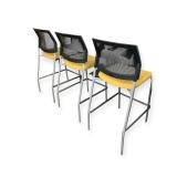 3 Keihauer Pub Stools- Yellow