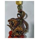 Heidi Daus "The Rare Beauty" Carnelian Three-Strand Necklace w/Swarovsky Crystals