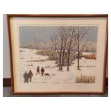 Tom Bartek "February Snow" Signed/Numbered Limited Edition Framed Art