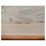 Tom Bartek "February Snow" Signed/Numbered Limited Edition Framed Art