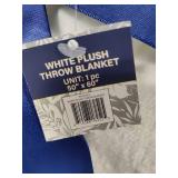 Tommy Bahama Plush White Blanket *New w/Tags*