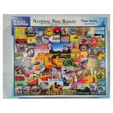 White Mountain "National Park Badges" 1000pc Puzzle - Complete