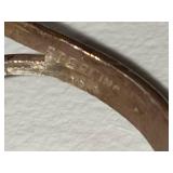 18K & Sterling Jasper(?) Statement Ring