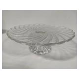 Crystal Swirl Top Pedestal Cake Plate