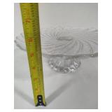 Crystal Swirl Top Pedestal Cake Plate