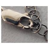 Sterling/925 Tri-Colored Braided Herringbone Necklace